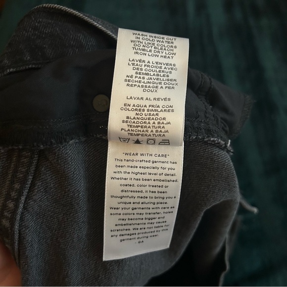 NWT Good American Good ‘90s Short 16 black wash denim shorts jeans - Picture 10 of 12